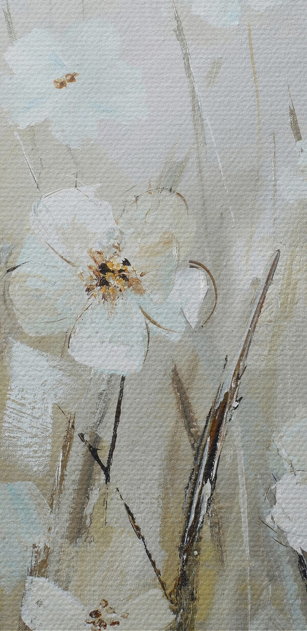 Ein Gemälde mit weißen Blumen Ein Gemälde mit weißen Blumen
