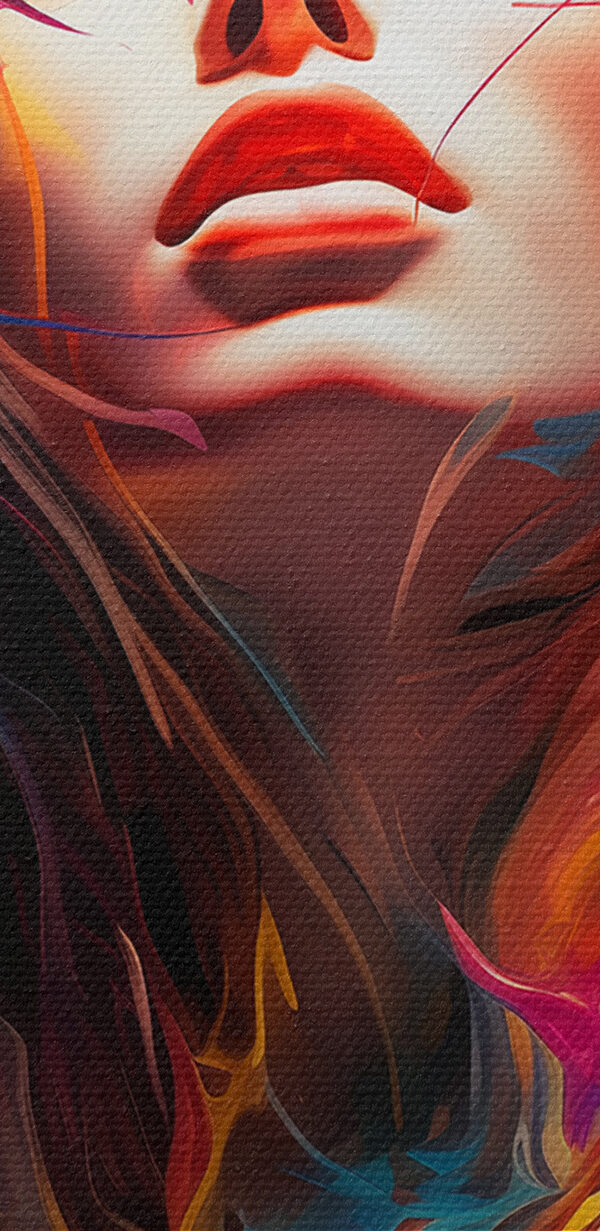 Eine Frau mit buntem Haar Eine Frau mit buntem Haar