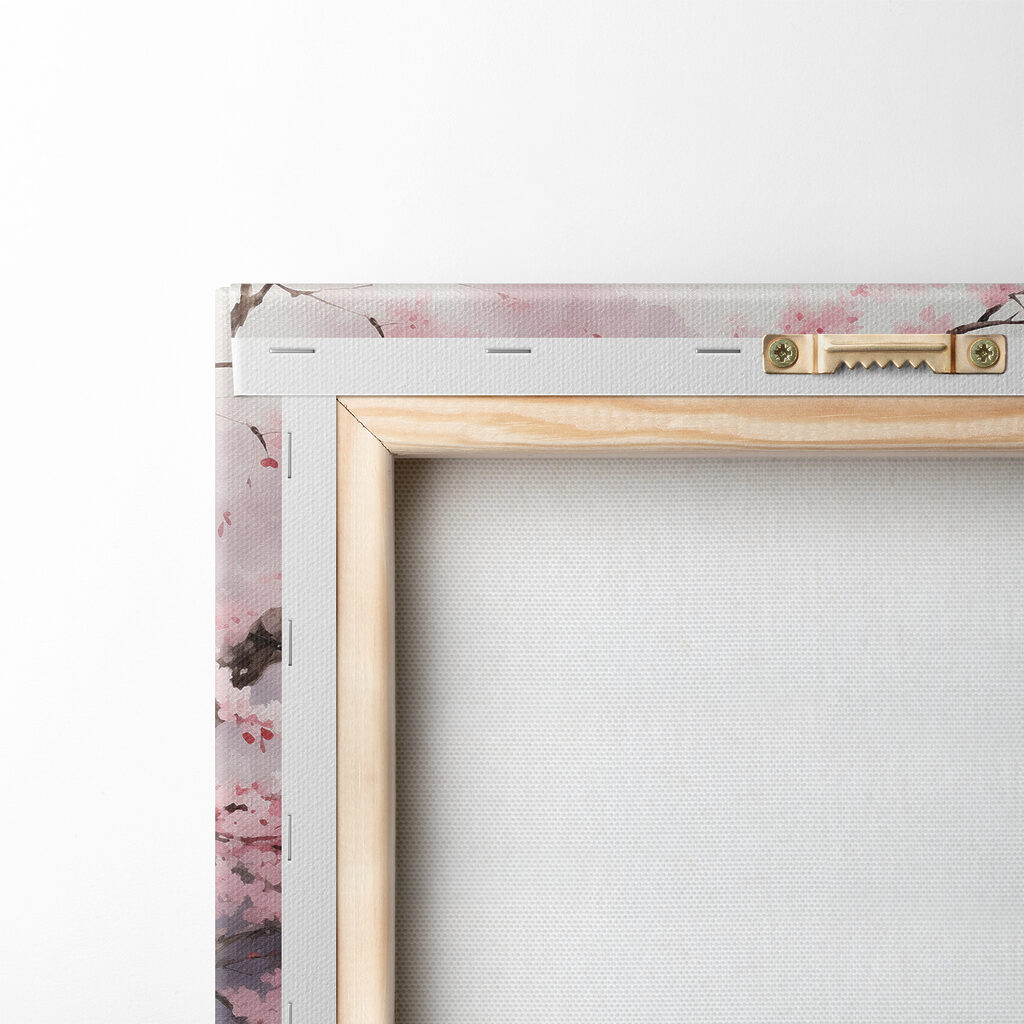 A painting of birds on a wall