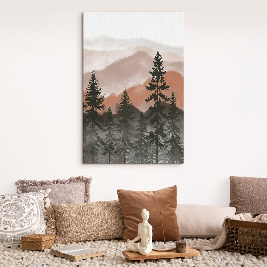 A group of trees in a forest