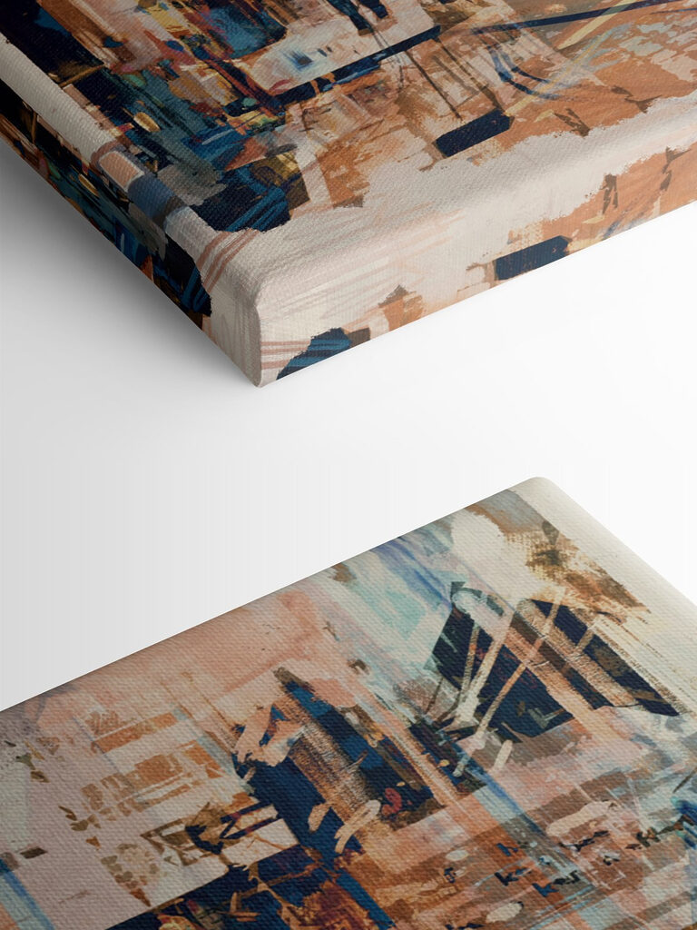 A group of people walking down a street