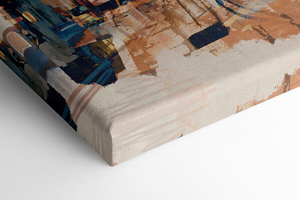 A group of people walking down a street