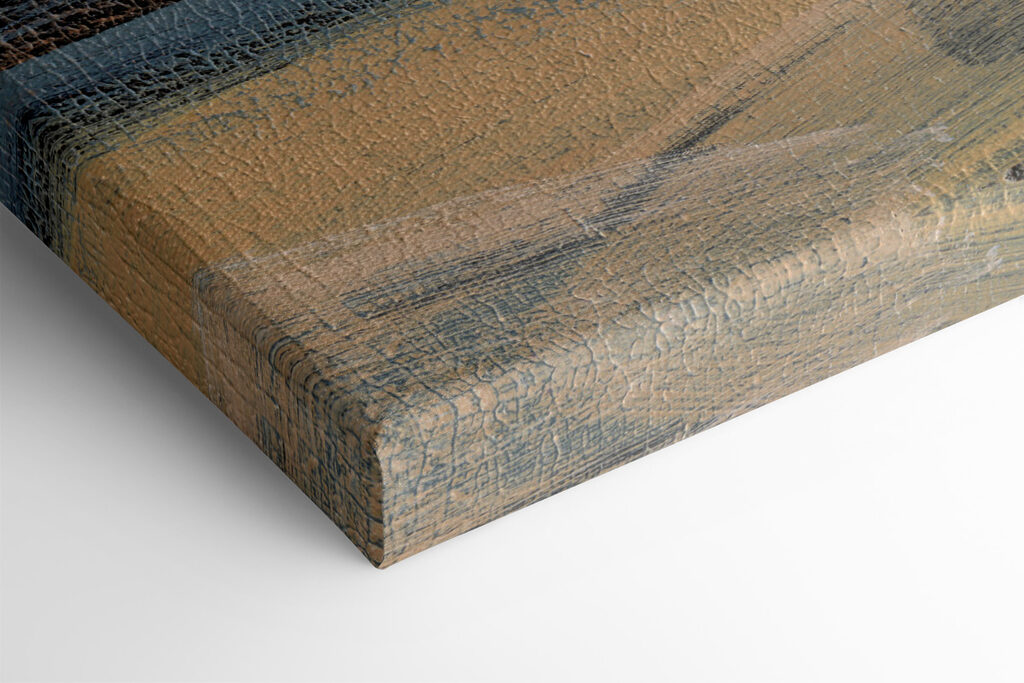 A close up of a painting