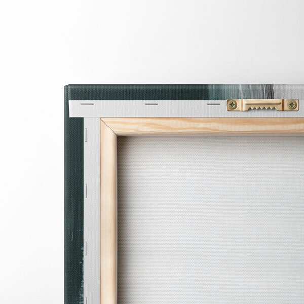 A close up of a painting