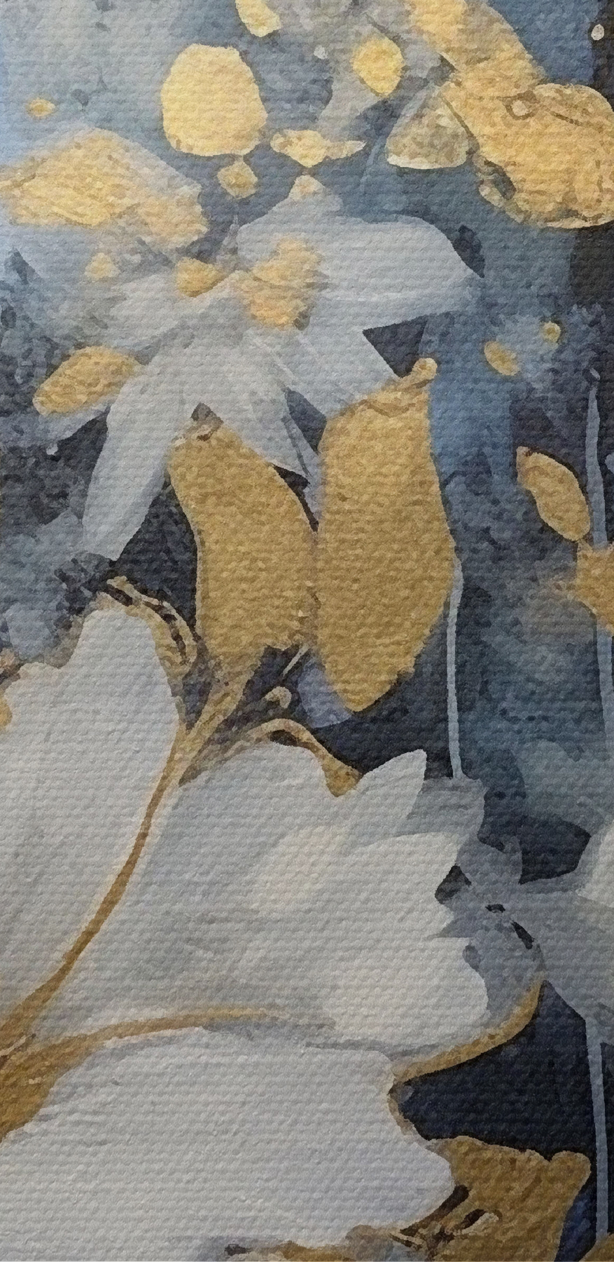 Florale Eleganz in Blau und Weiß