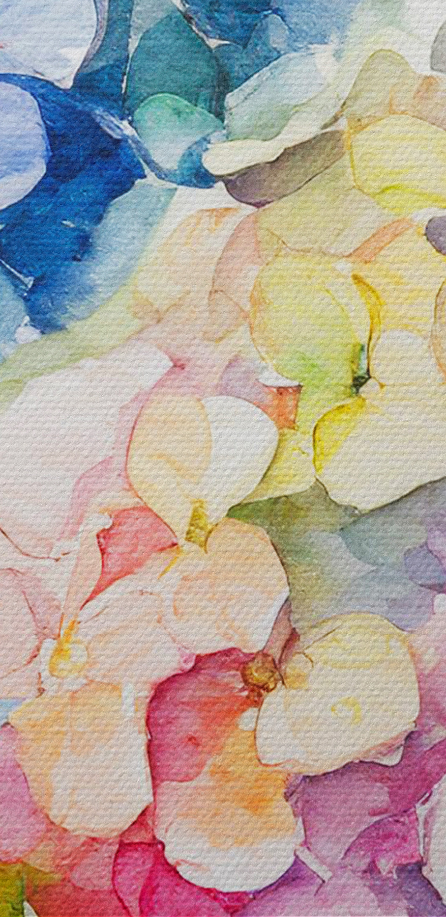 Ein Aquarell mit Blumen