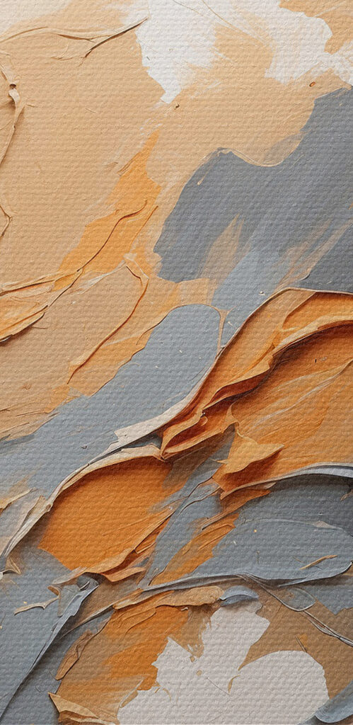 A close up of a painting