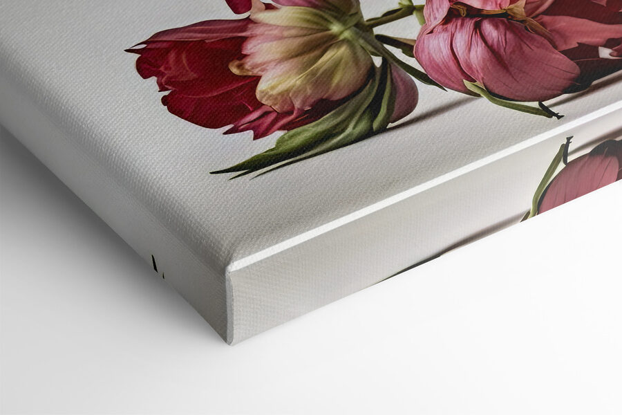 Eine Vase mit rosa und weißen Blumen Eine Vase mit rosa und weißen Blumen