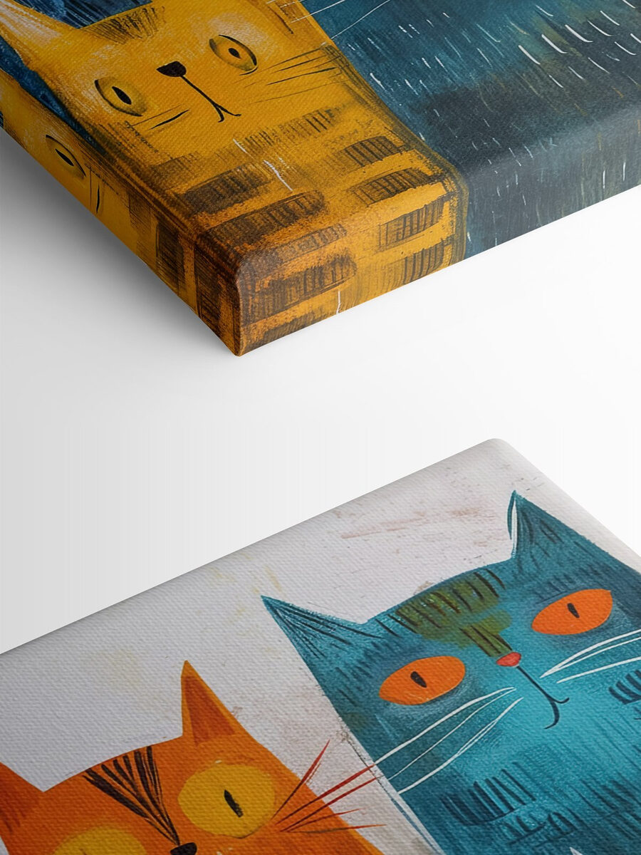 Eine Gruppe von Katzen mit verschiedenen Farben