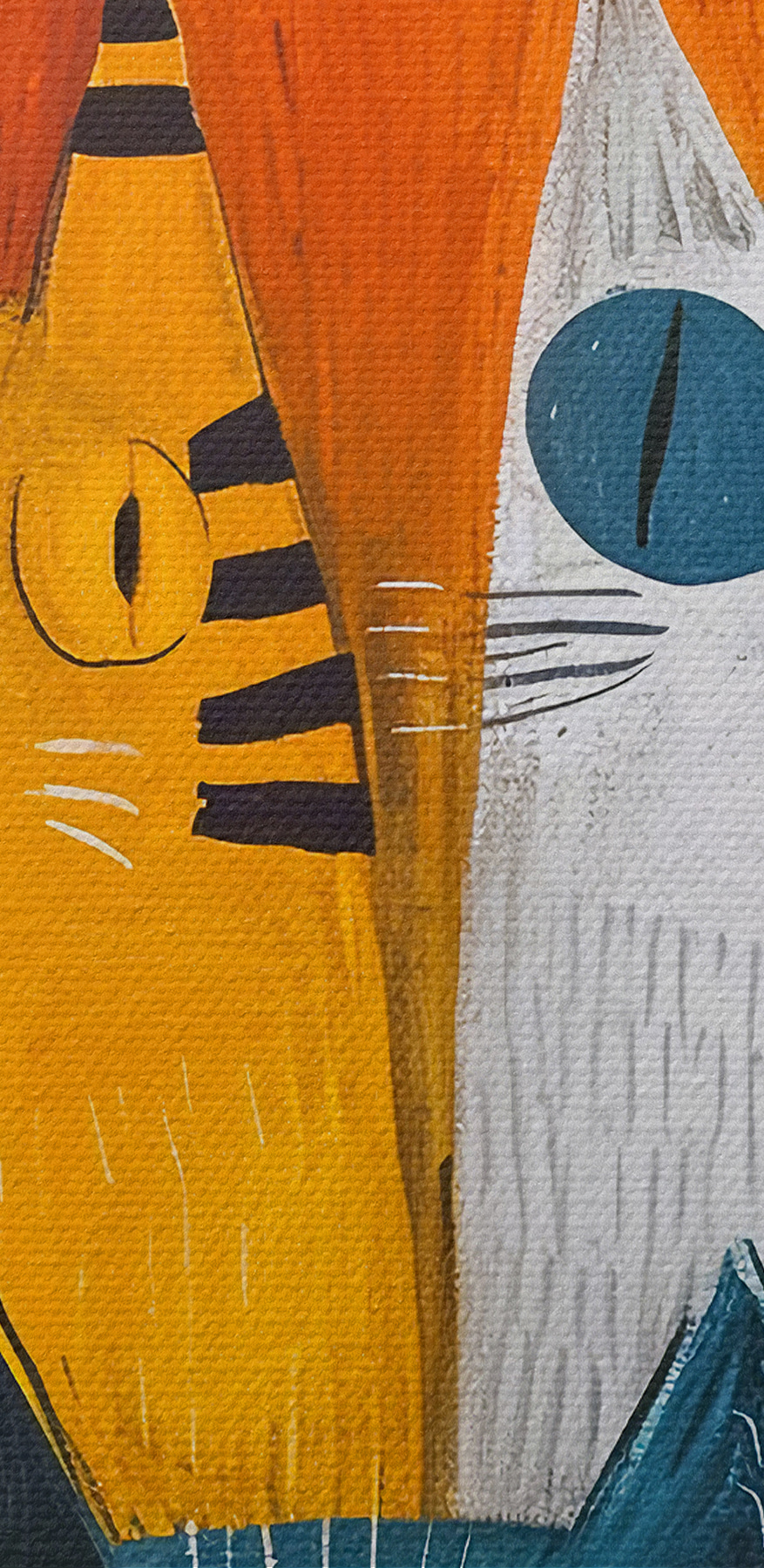 Eine Gruppe von Katzen mit verschiedenen Farben
