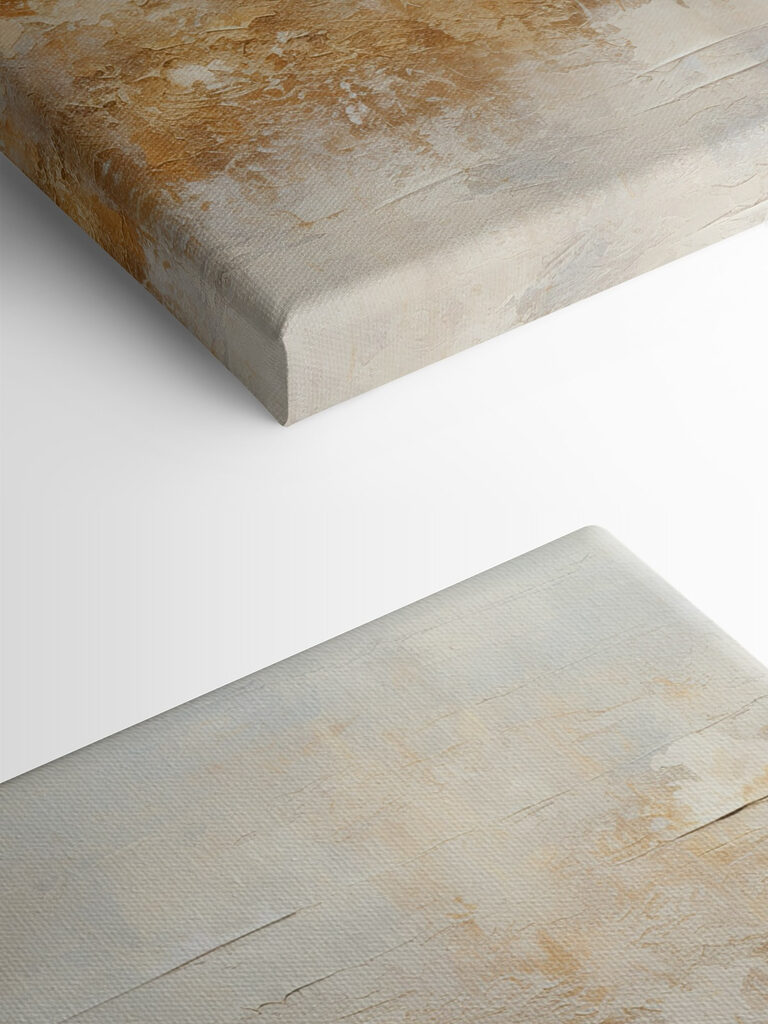 A white and brown wall