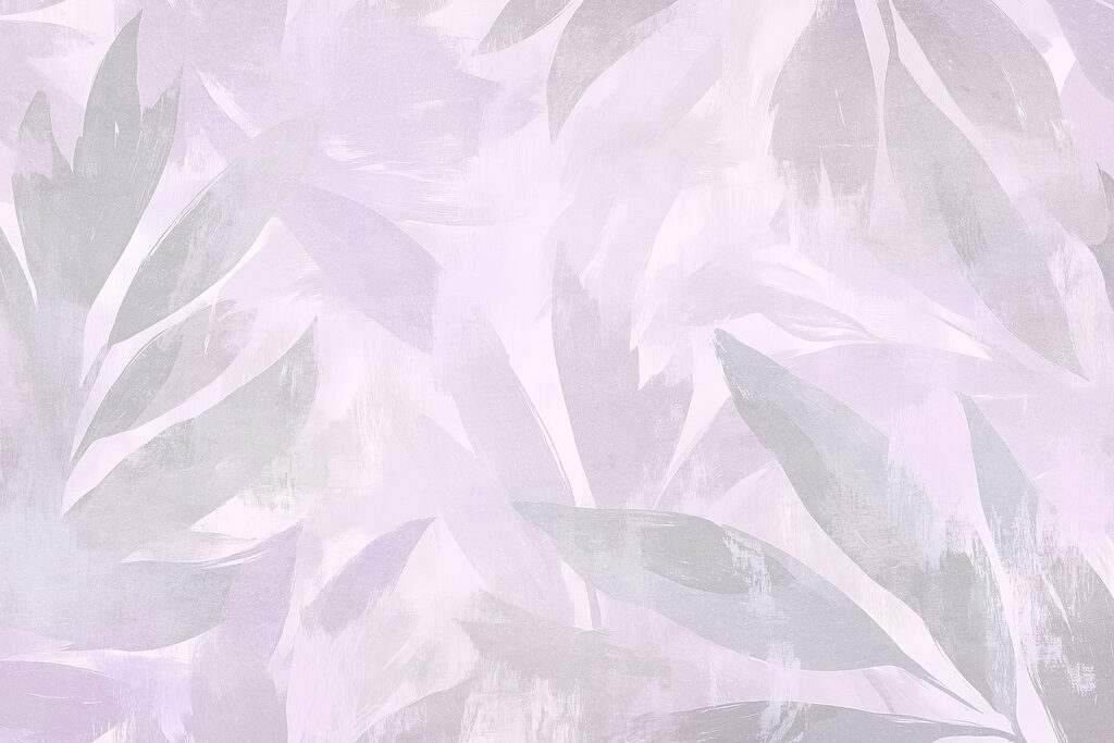 Weißer und lila Hintergrund mit Blättern Weißer und lila Hintergrund mit Blättern