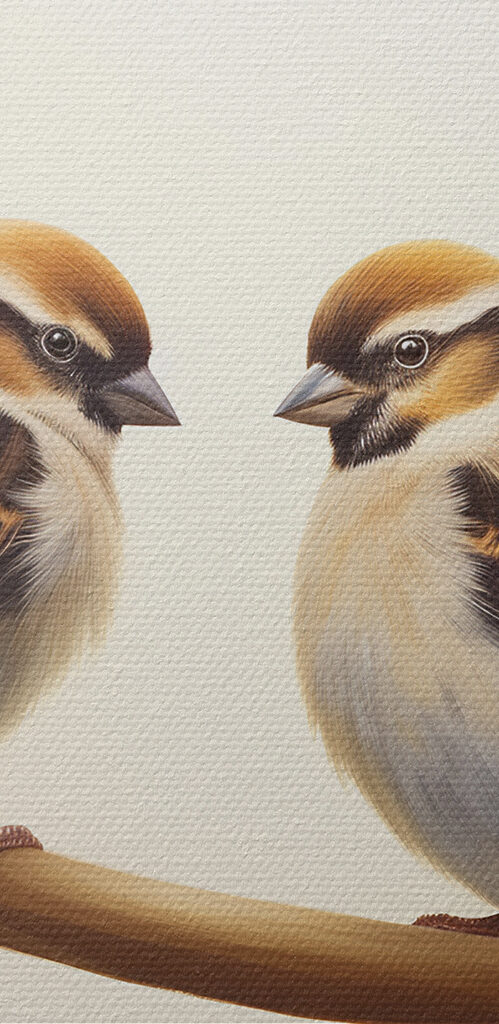 Two birds on a branch