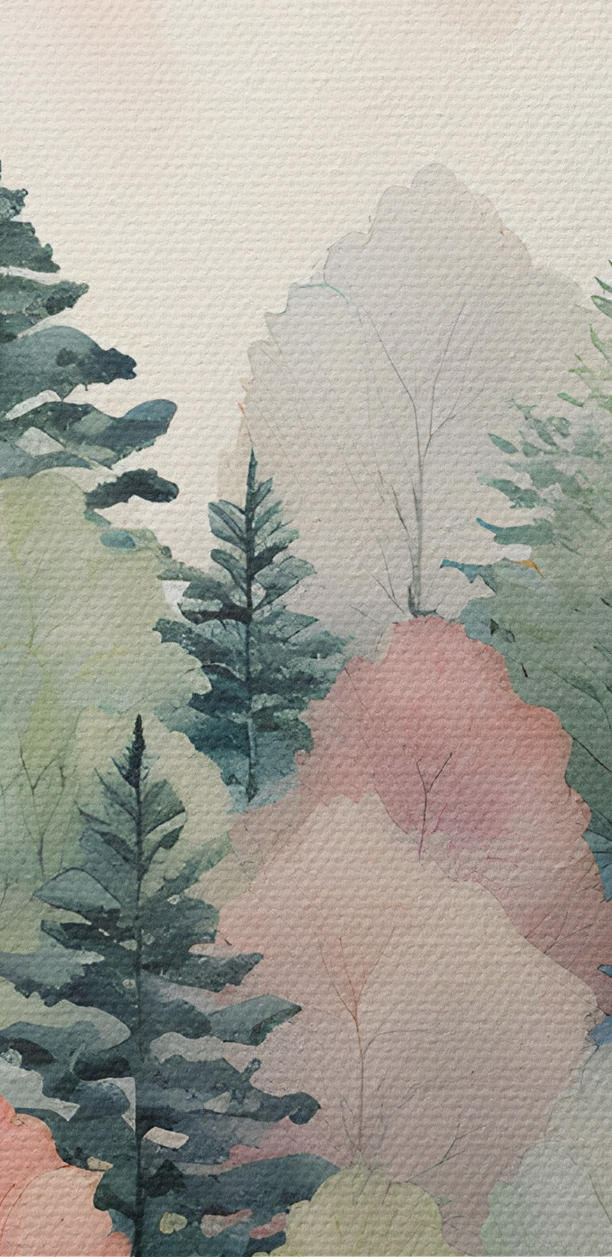 Ein Aquarell mit Bäumen Ein Aquarell mit Bäumen