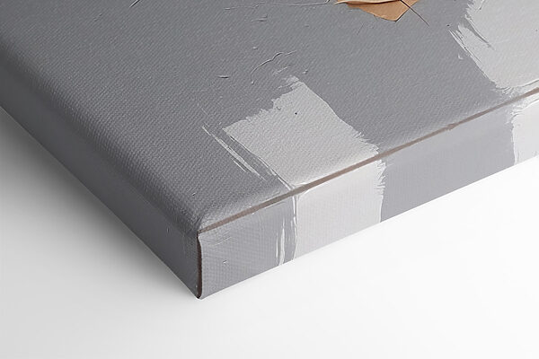 A painting of a person with different colors