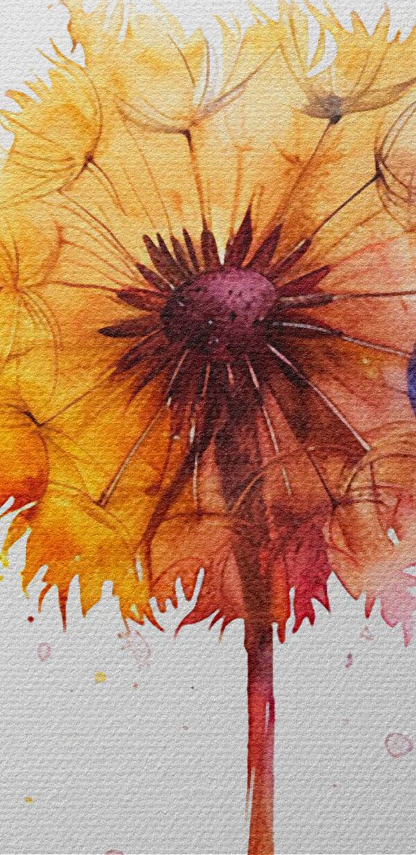 Eine Gruppe bunter Pusteblumen Eine Gruppe bunter Pusteblumen