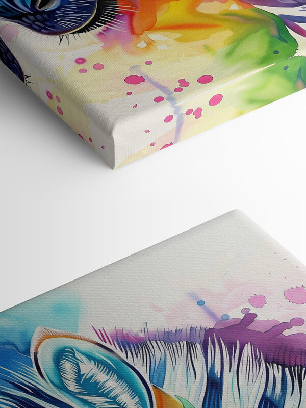 Ein buntes Zebra mit Regenbogenfarben Ein buntes Zebra mit Regenbogenfarben