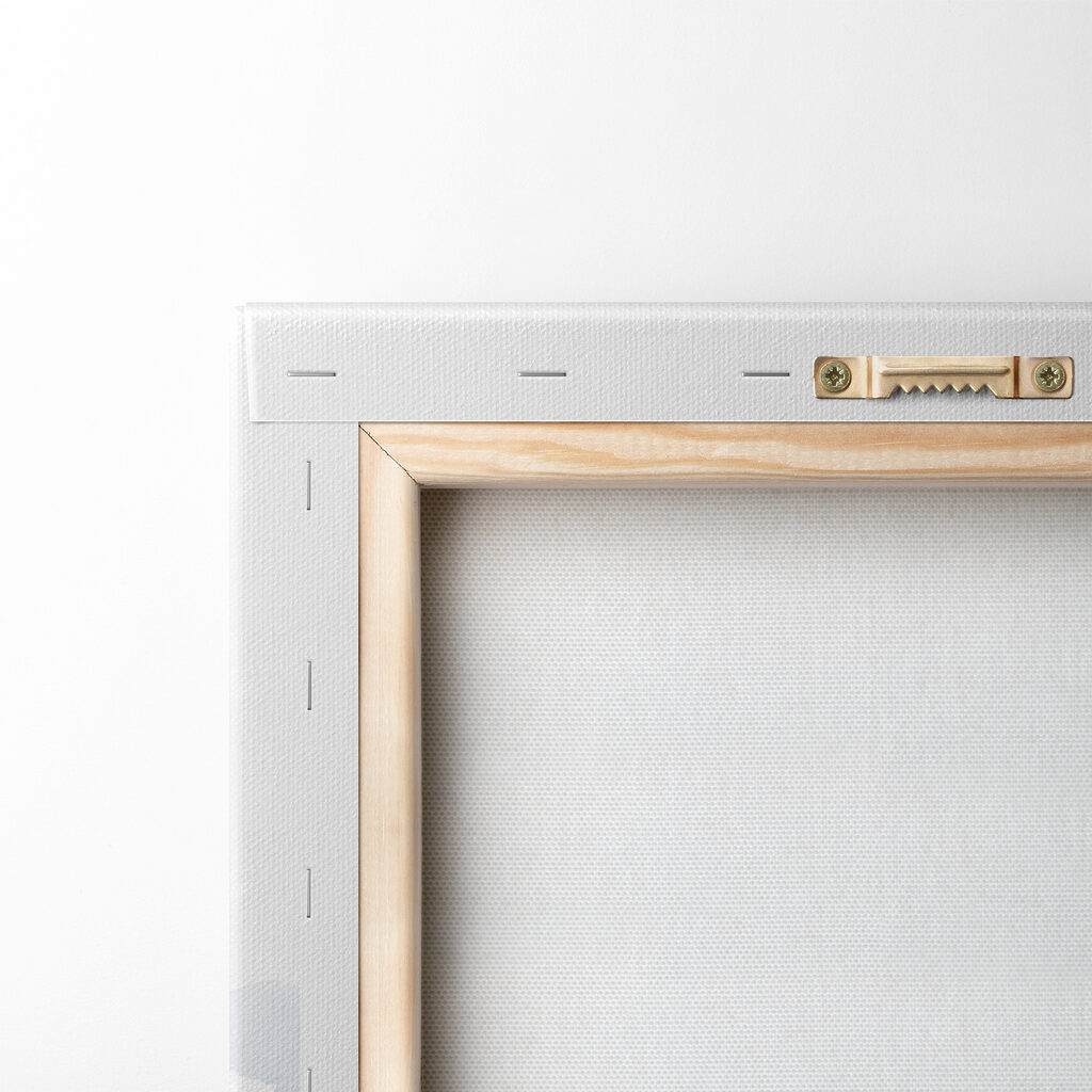 A street lamp with blue domes and buildings in the background