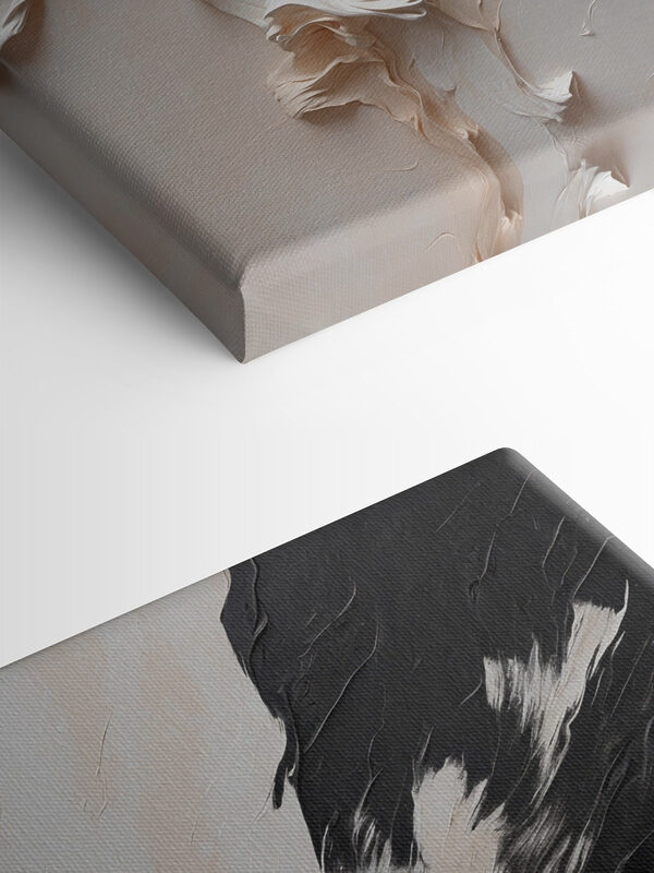 Eine schwarze und weiße Farbe Eine schwarze und weiße Farbe
