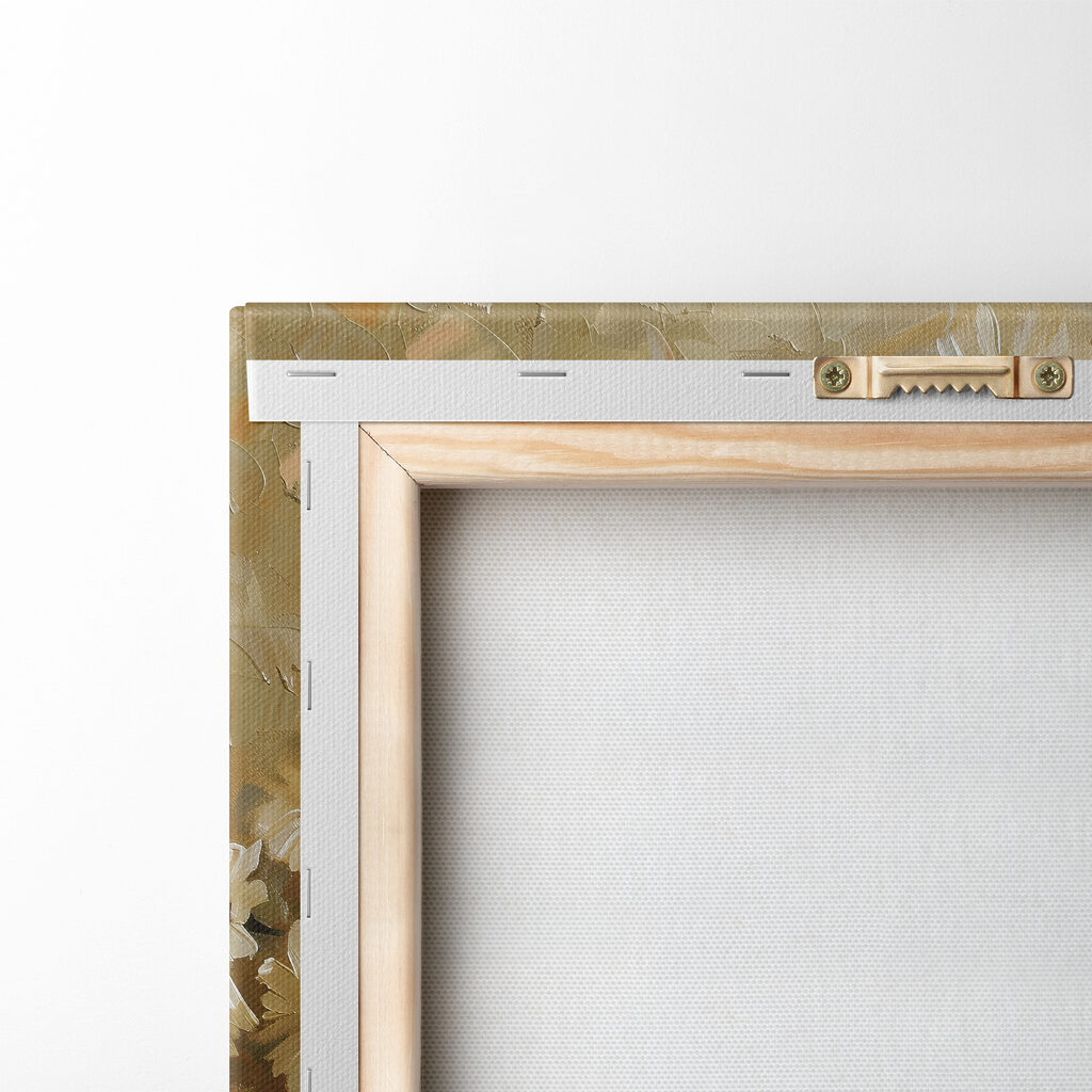 A painting of a vase of flowers