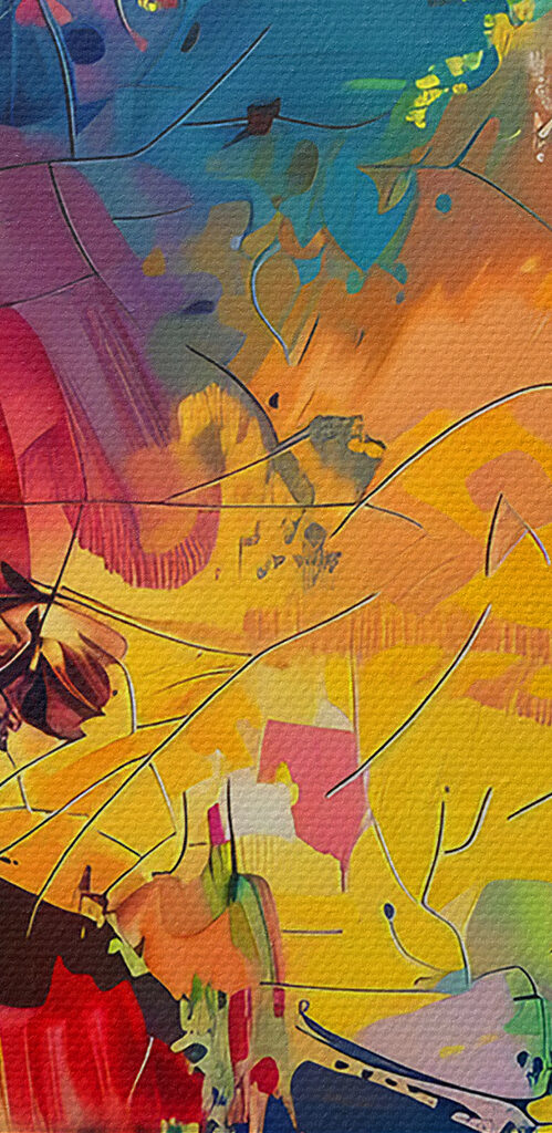 A colorful painting of different colors