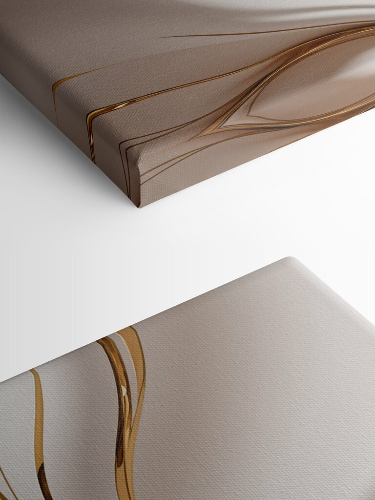Elegant Swirls of Cream and Amber