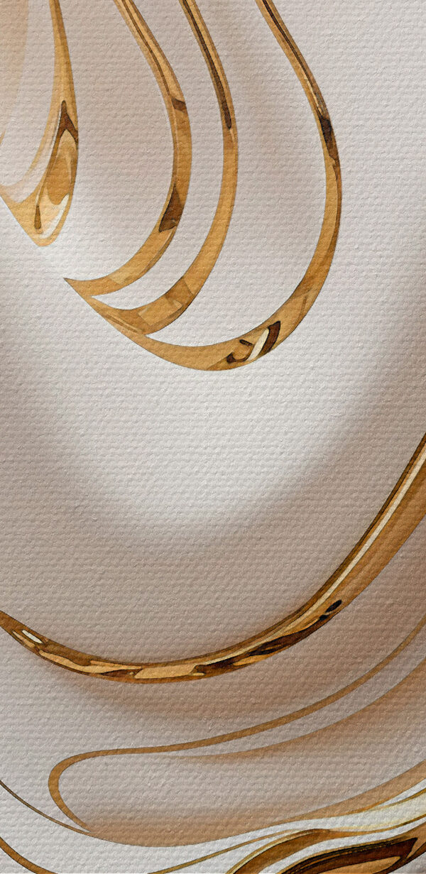 Elegant Swirls of Cream and Amber