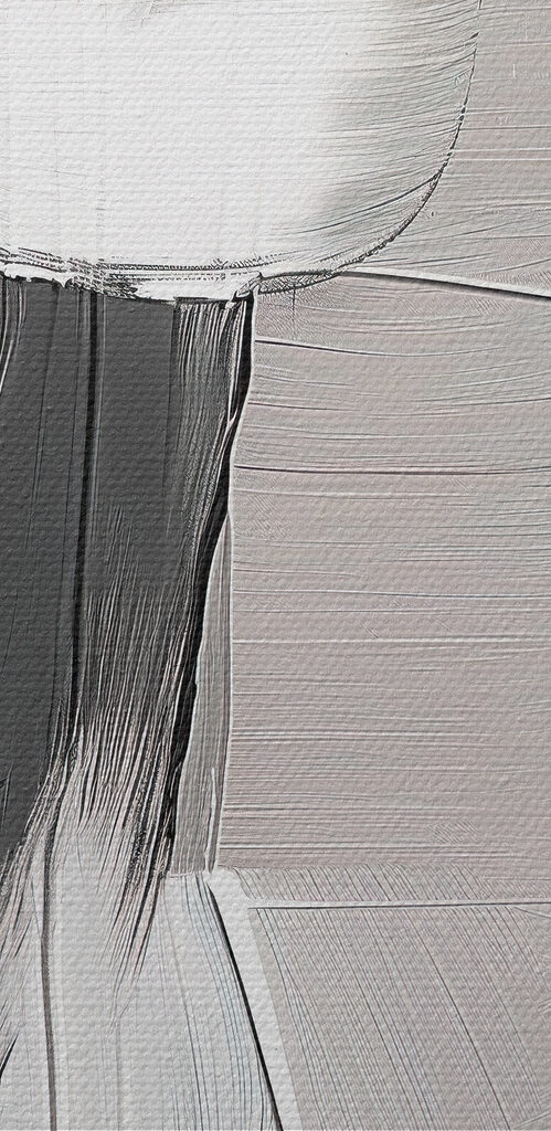 A black and white painting A black and white painting