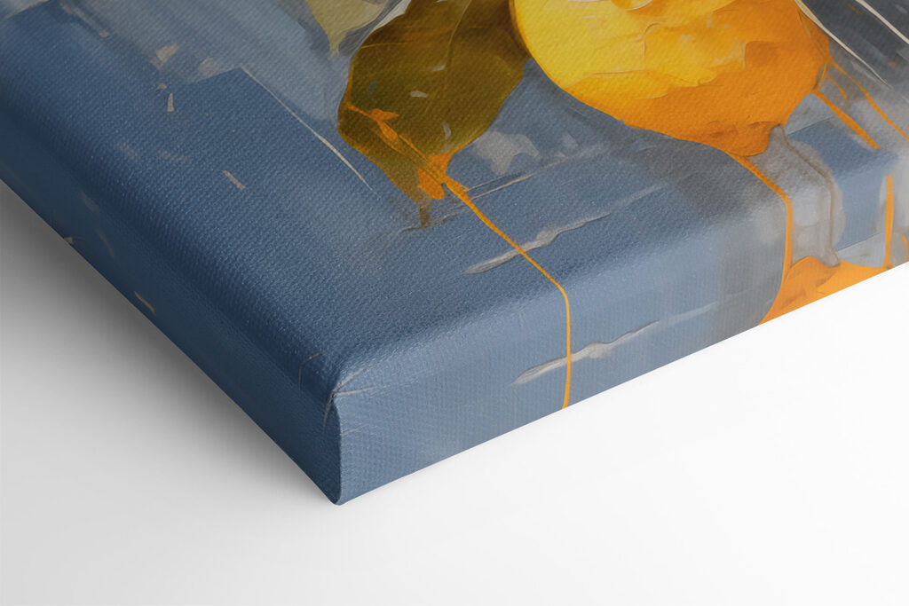 A painting of lemons on a branch A painting of lemons on a branch
