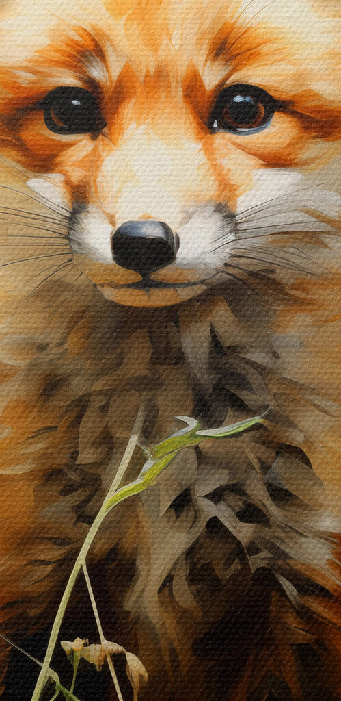 A fox sitting in grass A fox sitting in grass