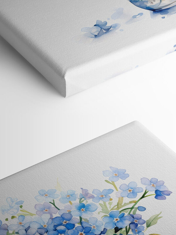 Aquarell einer Vase mit Blumen Aquarell einer Vase mit Blumen