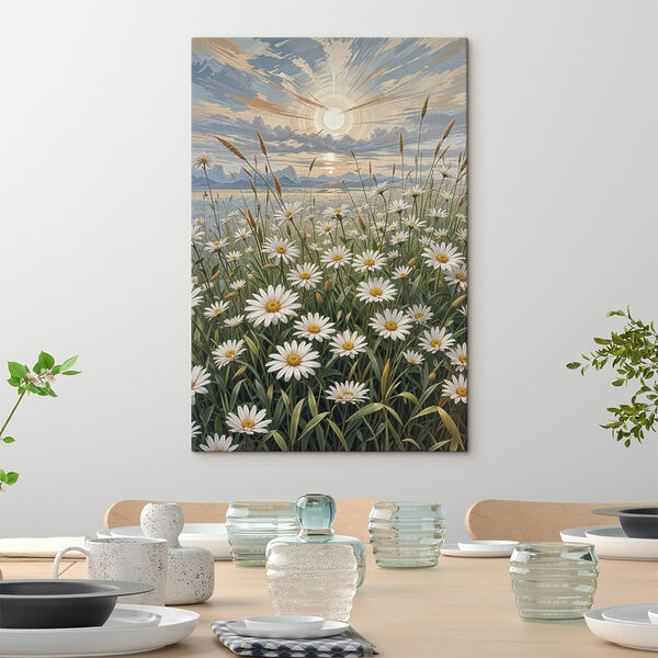 Feld mit weißen Blumen Feld mit weißen Blumen