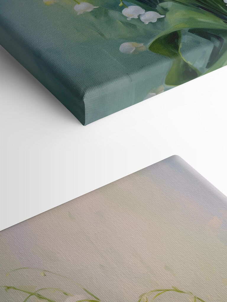 Painting of a bunch of white flowers Painting of a bunch of white flowers