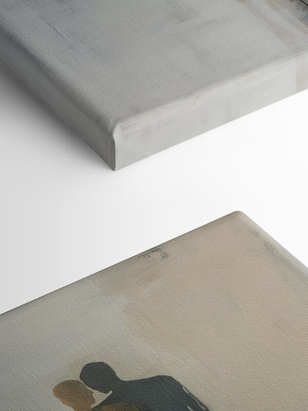 Painting of a couple of people Painting of a couple of people