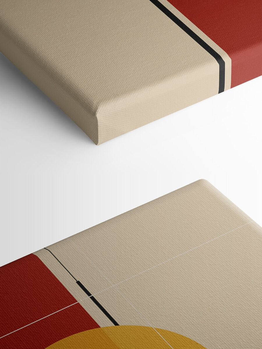 Buntes Kunstwerk mit Kreisen und Linien