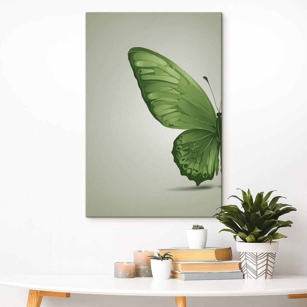 Green butterfly with wings Green butterfly with wings