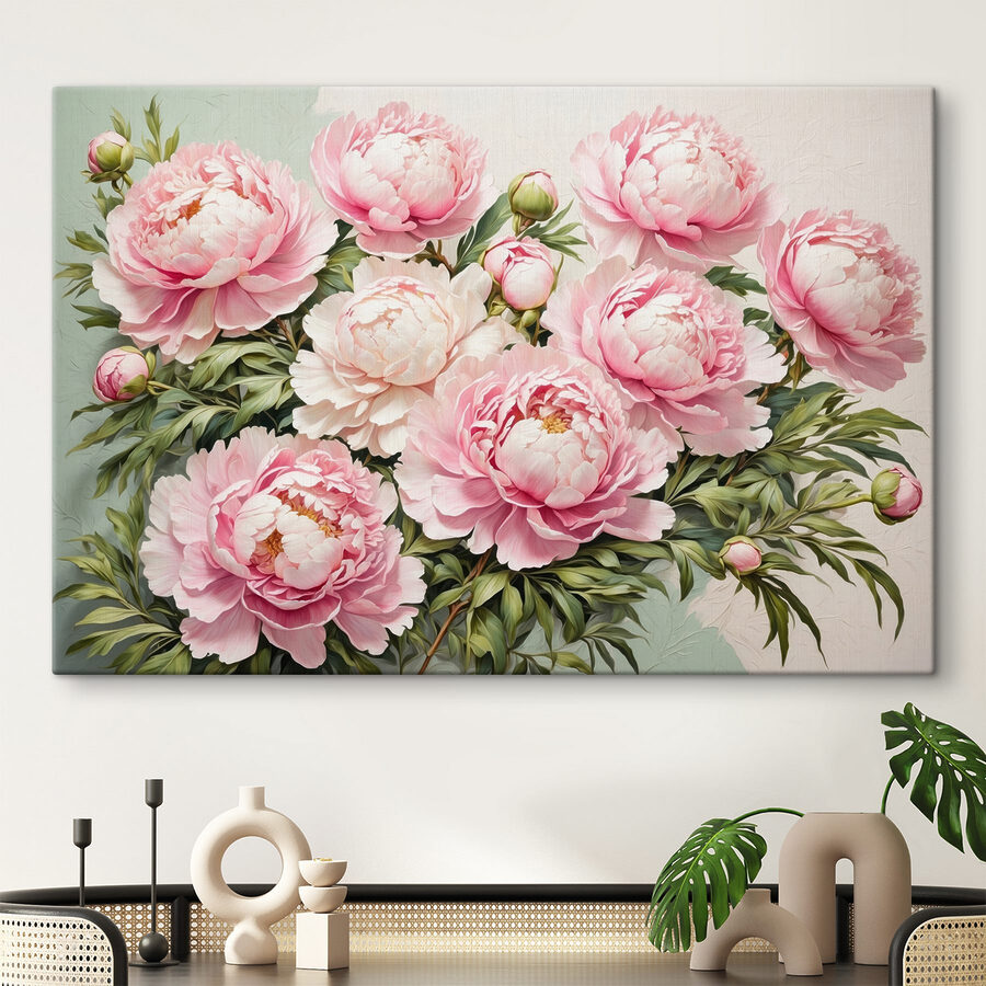 Gruppe von rosa Blumen