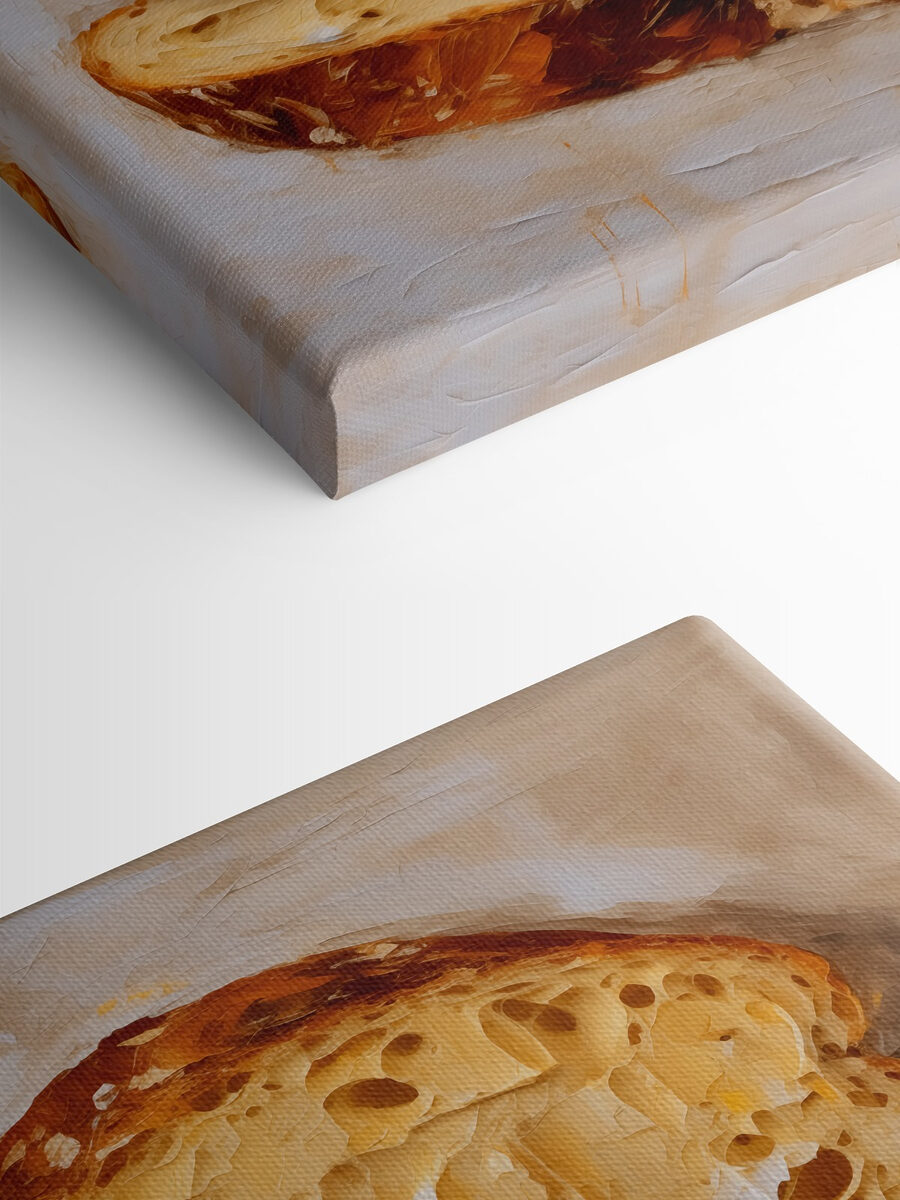 Stück Brot mit Löchern darin