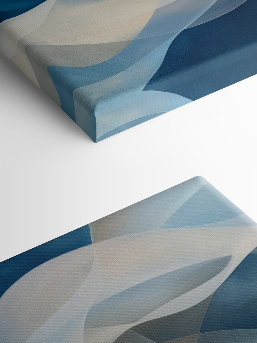 Blaues und weißes Wirbelmuster