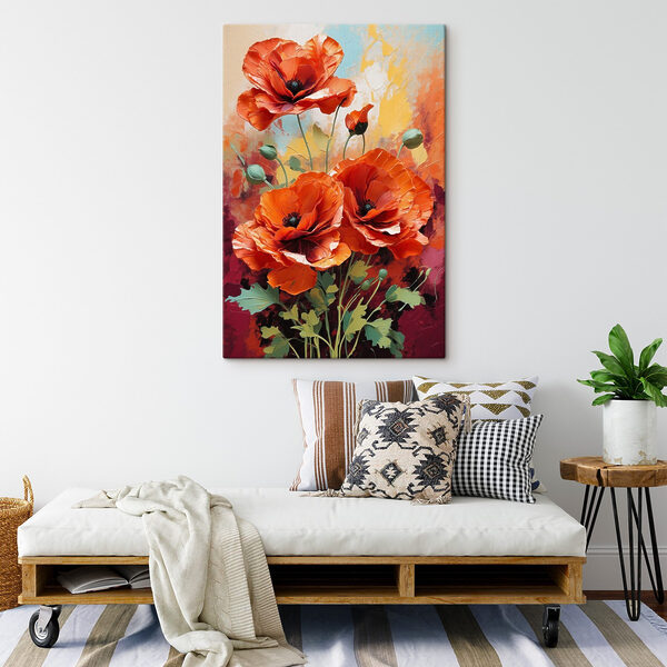 Malerei von roten Blumen Malerei von roten Blumen