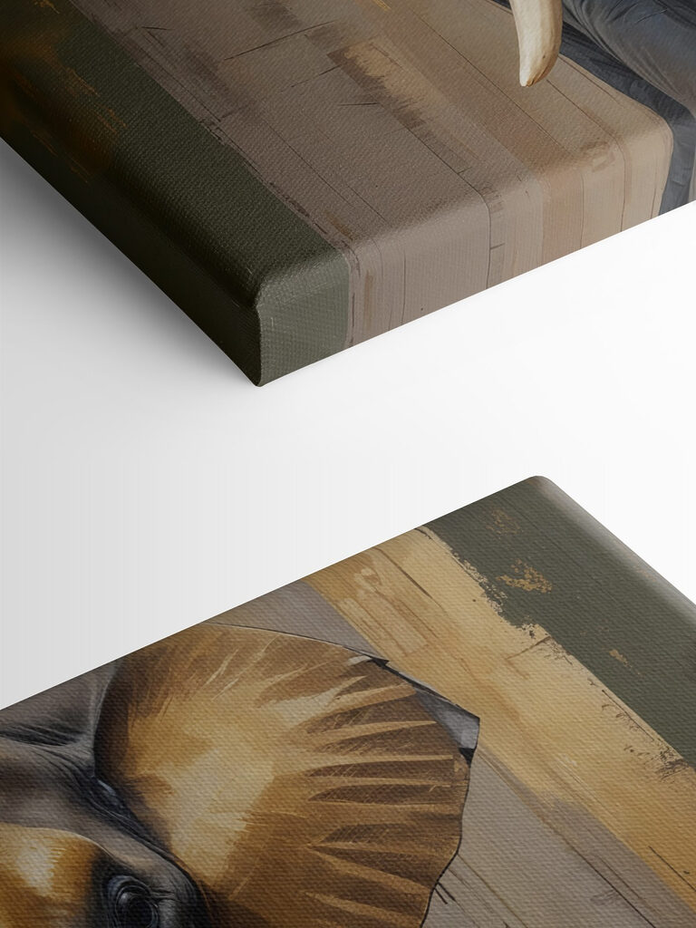 An elephant with large ears An elephant with large ears