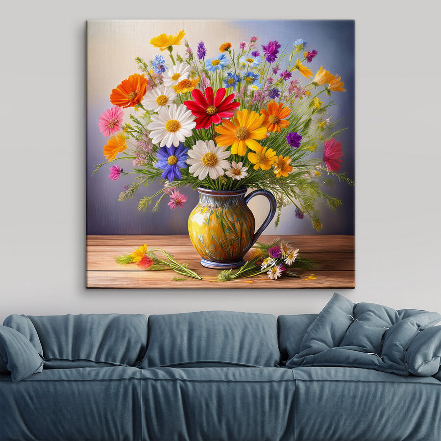 Bunte Blumen in einer Vase