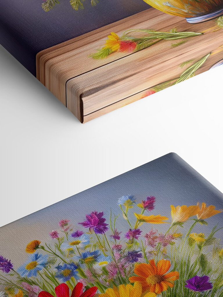 Colorful flowers in a vase