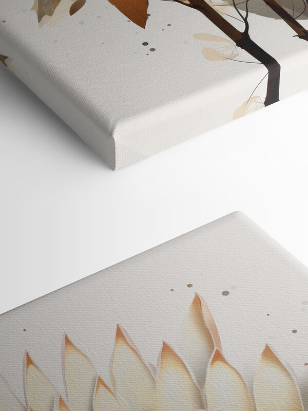 Flower with leaves and a white flower Flower with leaves and a white flower