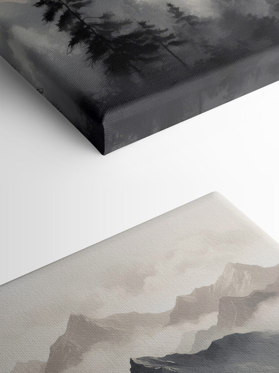 Landschaft mit Bergen und Bäumen Landschaft mit Bergen und Bäumen