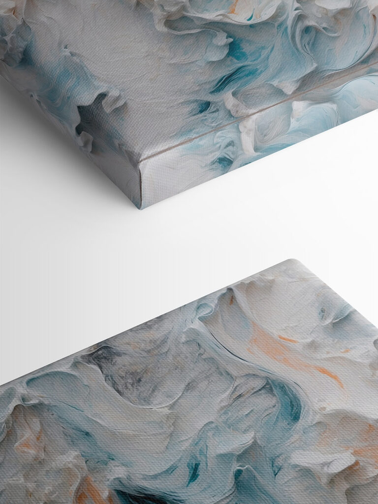 White and blue textured surface