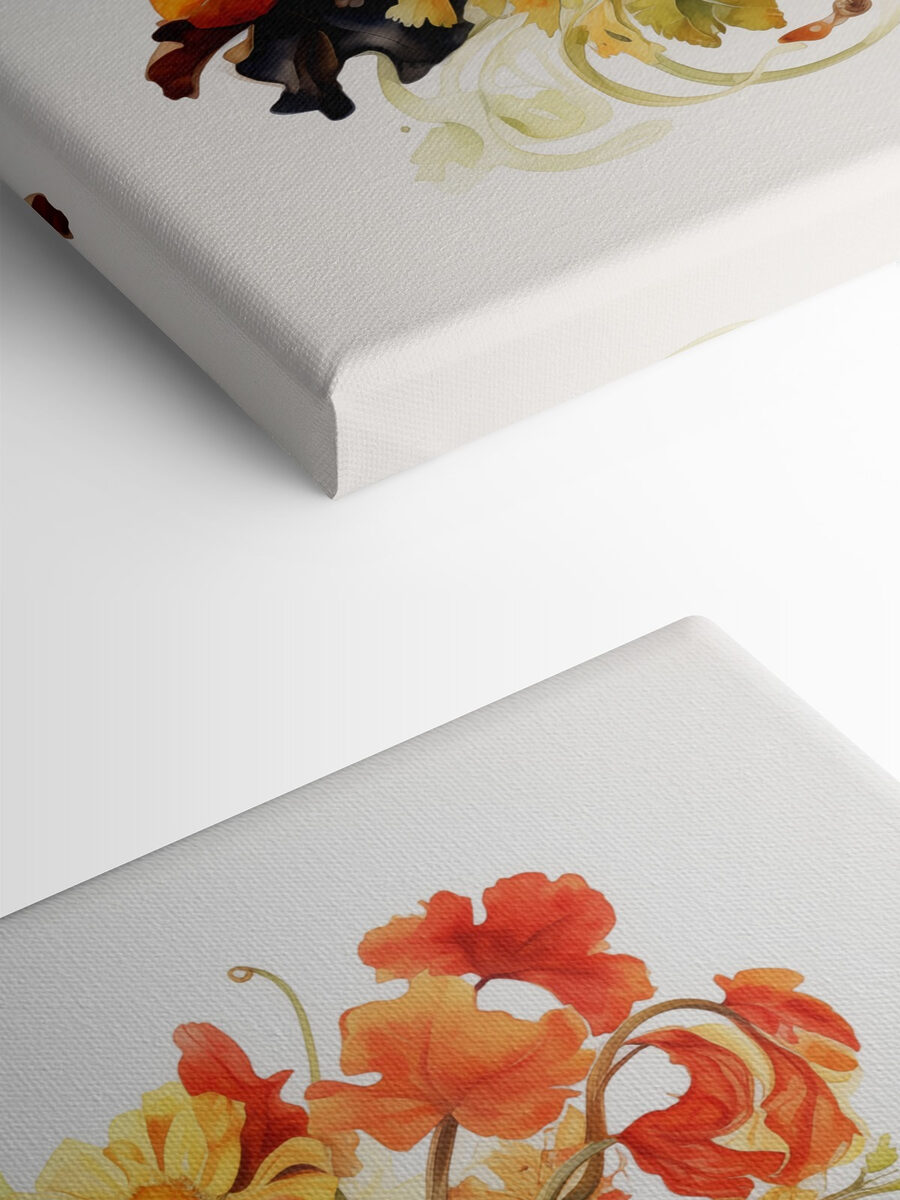 Aquarellmalerei von Gemüse und Blumen