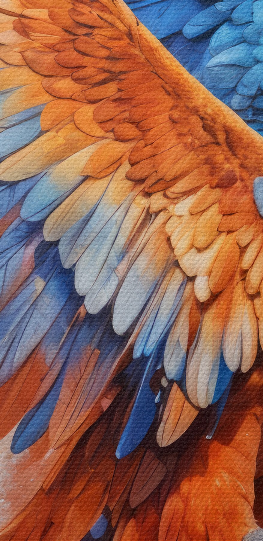 Bunter Vogel fliegt mit Farbspritzern