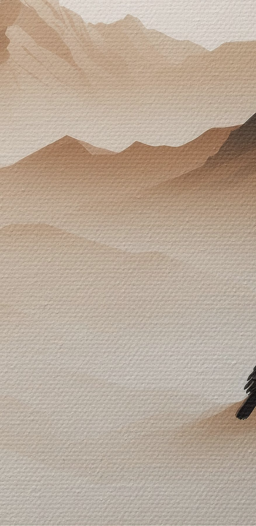 Vogel auf einem Berggipfel
