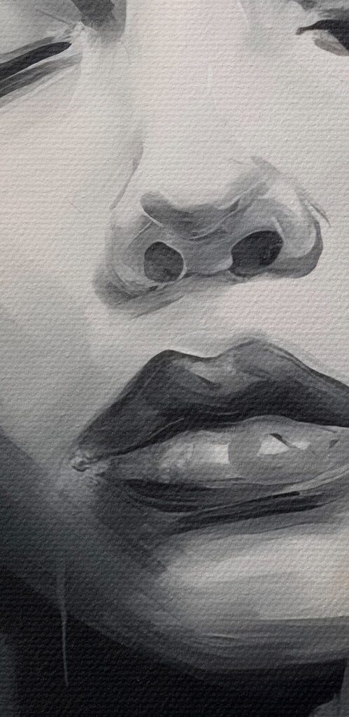 Dreamy face in muted tones Dreamy face in muted tones